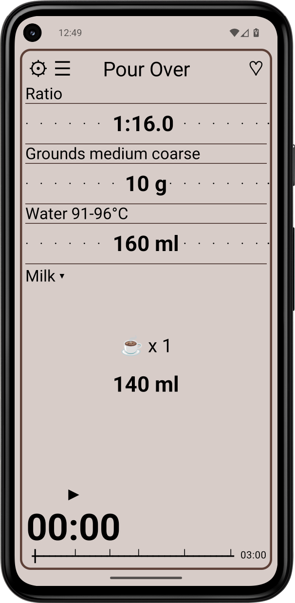 BrewRatio app screenshot