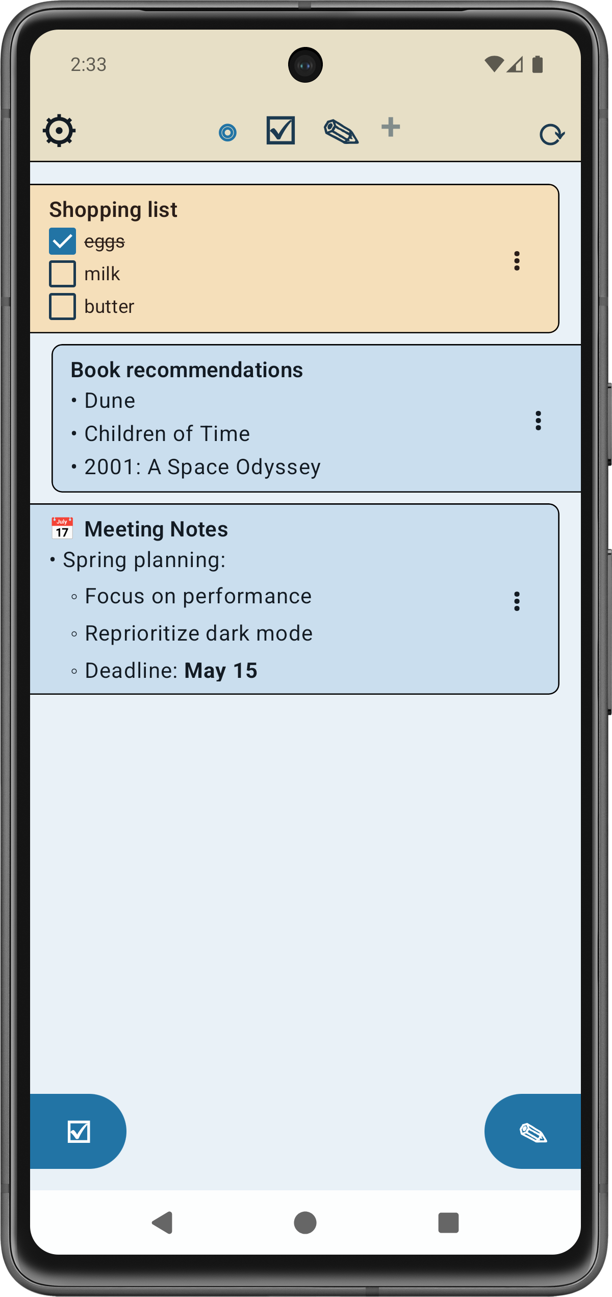 SSH Memo app screenshot